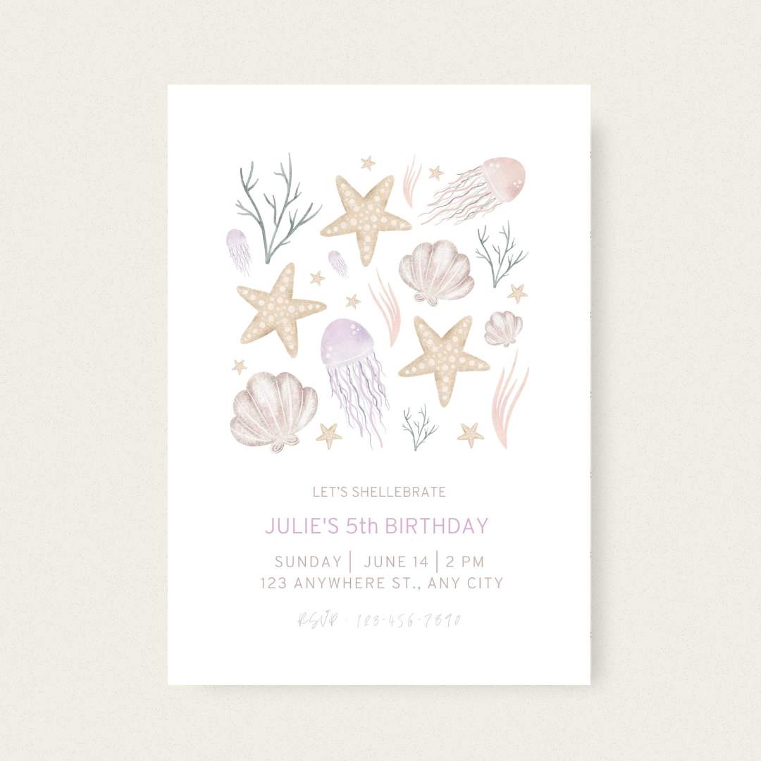 Under the Sea Birthday Invitation – Editable Canva Template