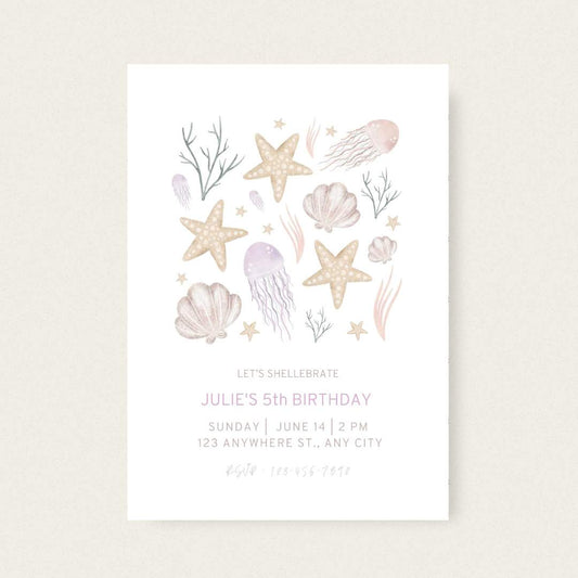Under the Sea Birthday Invitation – Editable Canva Template