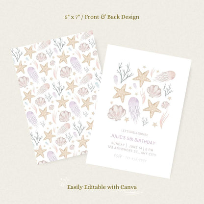 Under the Sea Birthday Invitation – Editable Canva Template