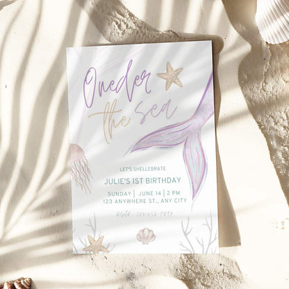 Mermaid Birthday Invitation – Editable Canva Template