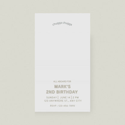 Animated Train Birthday Invitation - Editable Canva Template